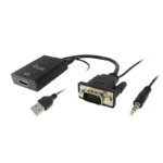 Adaptador Equip VGA para HDMI M/F c/Audio Preto