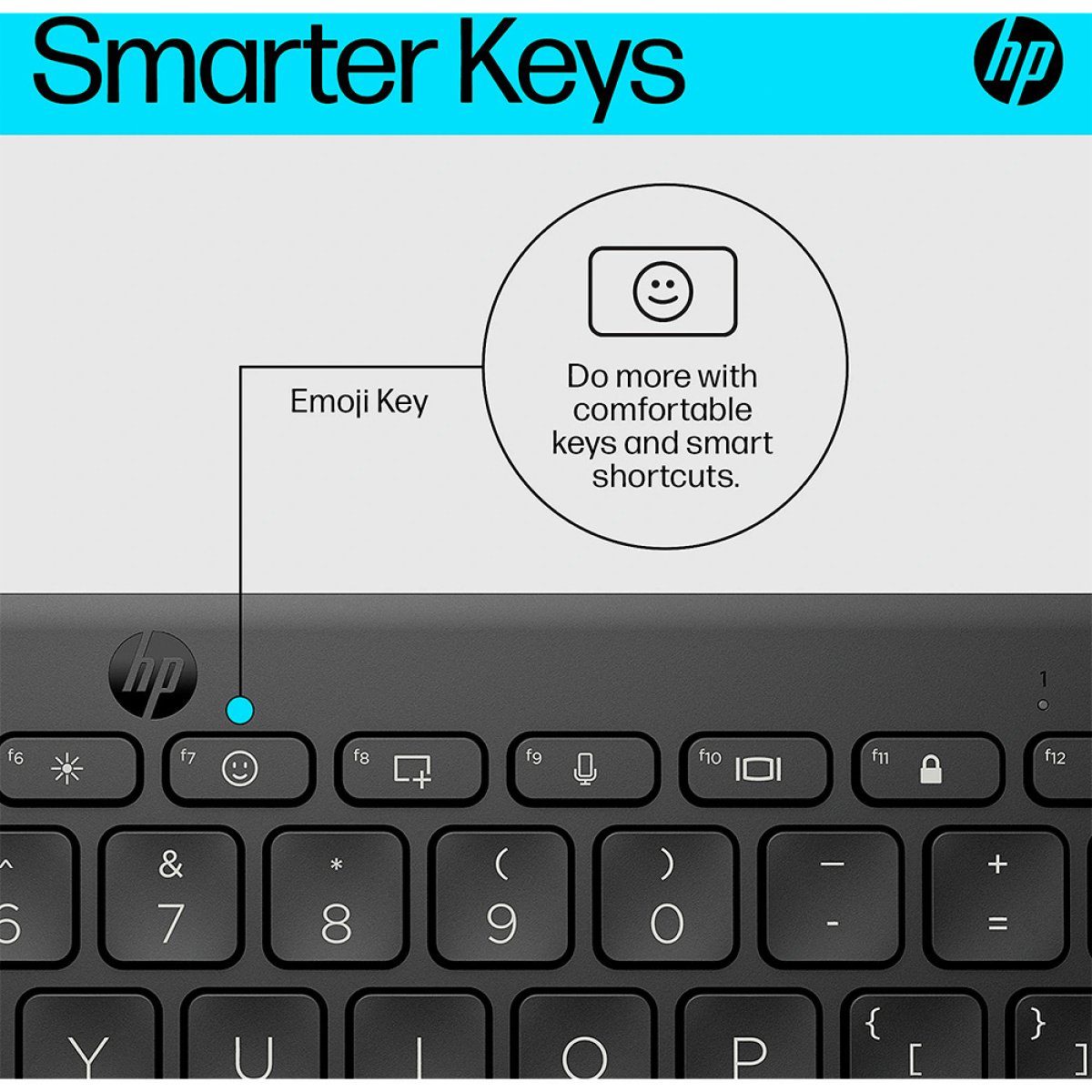 Teclado HP 350 Compact Multi-Device Bluetooth PT Preto - Image 4
