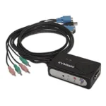 Switch Nanocable KVM p/ Controlar 2 PCs Preto