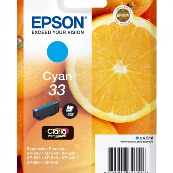 Tinteiro Epson 33 Azul