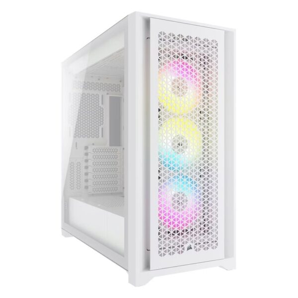 Caixa ATX Corsair iCue 5000D Airflow RGB Vidro Temperado Branca