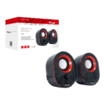 Colunas Equip Life 2.0 USB 6W Preto/Vermelho - Image 2