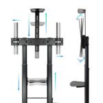 Suporte Móvel Tooq ZEUS 60" a 100" Máx. 100Kg Preto - Image 3