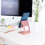 Suporte de Mesa Tooq Ajustável p/ Smartphone/Tablet Max. 10" Rosa - Image 2