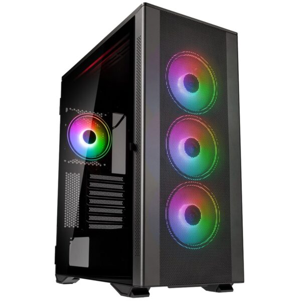 Caixa ATX Kolink Stronghold Prism RGB Aluminio Preta