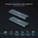 Caixa SSD Tooq M.2 NGFF/NVMe SSD - USB 3.1 Gen 2 Cinza - Image 2