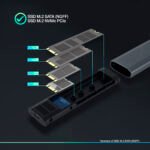 Caixa SSD Tooq M.2 NGFF/NVMe SSD - USB 3.1 Gen 2 Cinza - Image 3