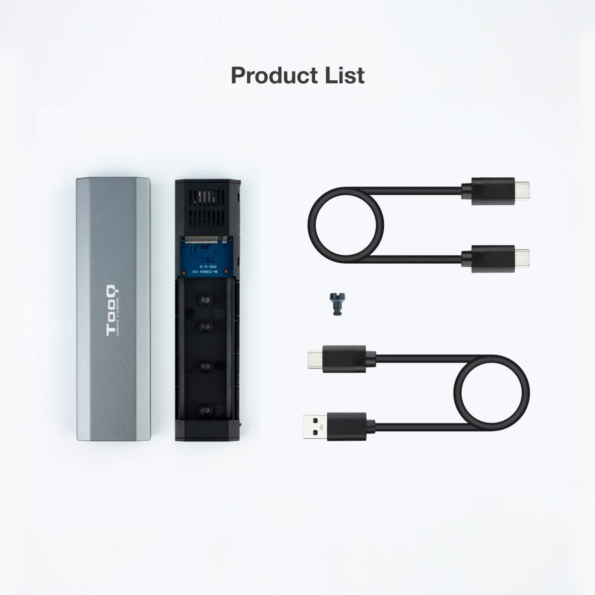 Caixa SSD Tooq M.2 NGFF/NVMe SSD - USB 3.1 Gen 2 Cinza - Image 9
