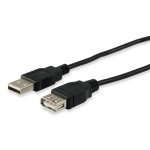 Cabo de Extensão EQUIP USB 2.0 Tipo A Macho-Fêmea 1,8m Preto