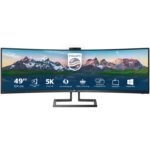 Monitor Curvo Philips 49' 499P9H VA Dual QHD 70Hz 5ms USB-C c/ WebCam