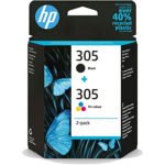 Tinteiro HP Original 305 Preto/Tricolor