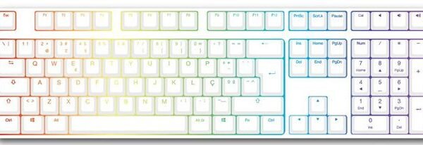Conjunto de 109 Teclas Ducky PBT Doubleshot Branco (ES)