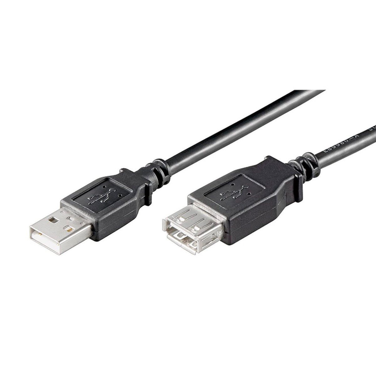 Cabo Extensão Ewent EC1014 USB 2.0 Type-A Macho para Type-A Fêmea 5m Preto - Image 1