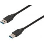 Cabo Ewent EC1021 USB 3.0 Type A Macho > Type A Macho 1m Preto