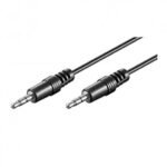 Cabo Extensão de Áudio Ewent EC1605 Jack 3.5mm Macho/Macho 1.5m Preto
