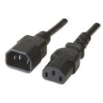 Cabo Extensão de Alimentação Ewent EC1913 VDE C14-C13 Macho/Fêmea 1.8m Preto