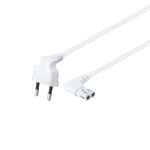 Cabo de Alimentação Ewent EC1918 2 Pinos (CEE 7/16) 90° 1.8m Branco