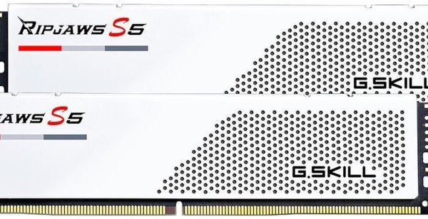 Memória RAM G.Skill Ripjaws S5 32GB DDR5 (2x16GB) 5200MHz CL36 Branca