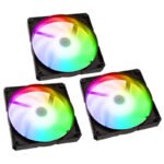 Ventoinha 140mm Phanteks PH-F140SK D-RGB 1500RPM Preta 4 Pinos PWM (Pack 3)