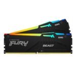 Memória RAM Kingston Fury Beast RGB 16GB (2x8GB) DDR5 5600MHz CL40 Preto
