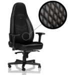 Cadeira Noblechairs ICON Real Leather Preto