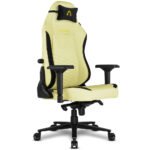 Cadeira Gaming Alpha Gamer Alegra Fabric Amarela/Preta