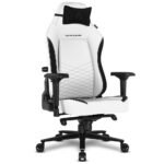 Cadeira Gaming Alpha Gamer Alegra PU Leather Branca/Preta