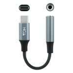 Cabo Conversor de Áudio Nanocable USB-C/M - Jack 3.5/F 11 CM Preto/Cinza
