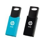 Pen Drive HP v212w 64GB USB 2.0 Preto/Azul (Pack 2)