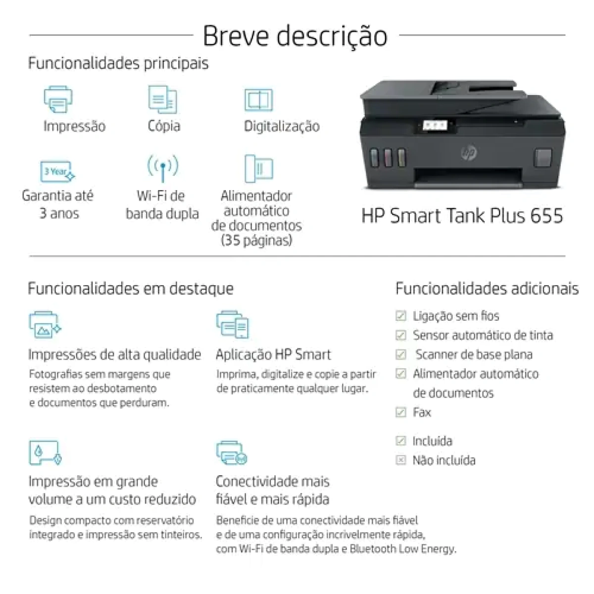Impressora Multifunções HP Smart Tank Plus 655 Wireless - Image 6