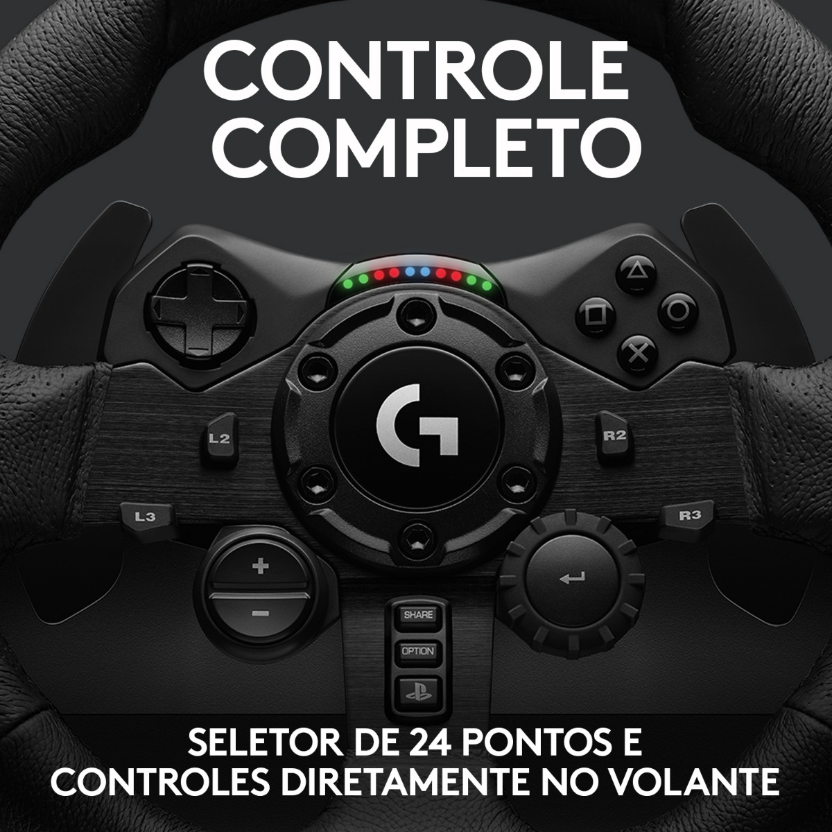 Mini Volante Controle PS5 Playstation 5 Jogos Corrida Preto em