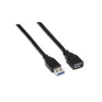 Cabo Aisens usb 3,0 Macho - Fêmea Preto (1 M)
