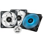 Ventoinha Arctic P12 PWM PST RGB 120mm (Pack 3)