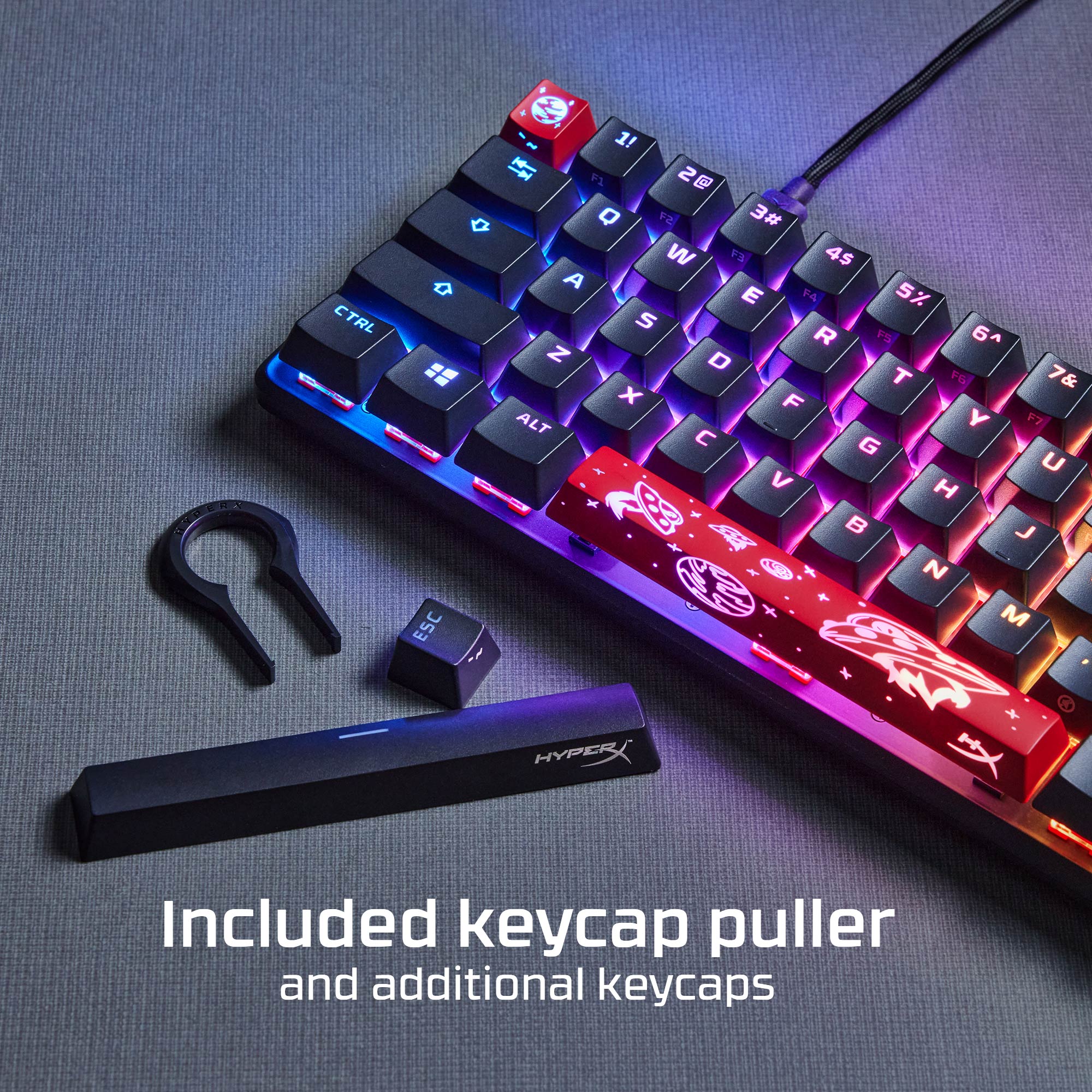 Teclado Gamer HyperX Alloy Origins 65, Compacto, Switches Red, RGB, USB-C