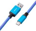 Cabo Coiled CableMod Pro para Teclado USB A - USB Type C 150cm - Galaxy Blue - Image 3