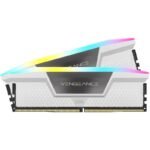 Memória RAM Corsair Vengeance RGB 32GB (2x16GB) DDR5 6000MHz CL36 Branca