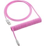 Cabo Coiled CableMod Classic para Teclado USB A - USB Type C 150cm - Strawberry Cream