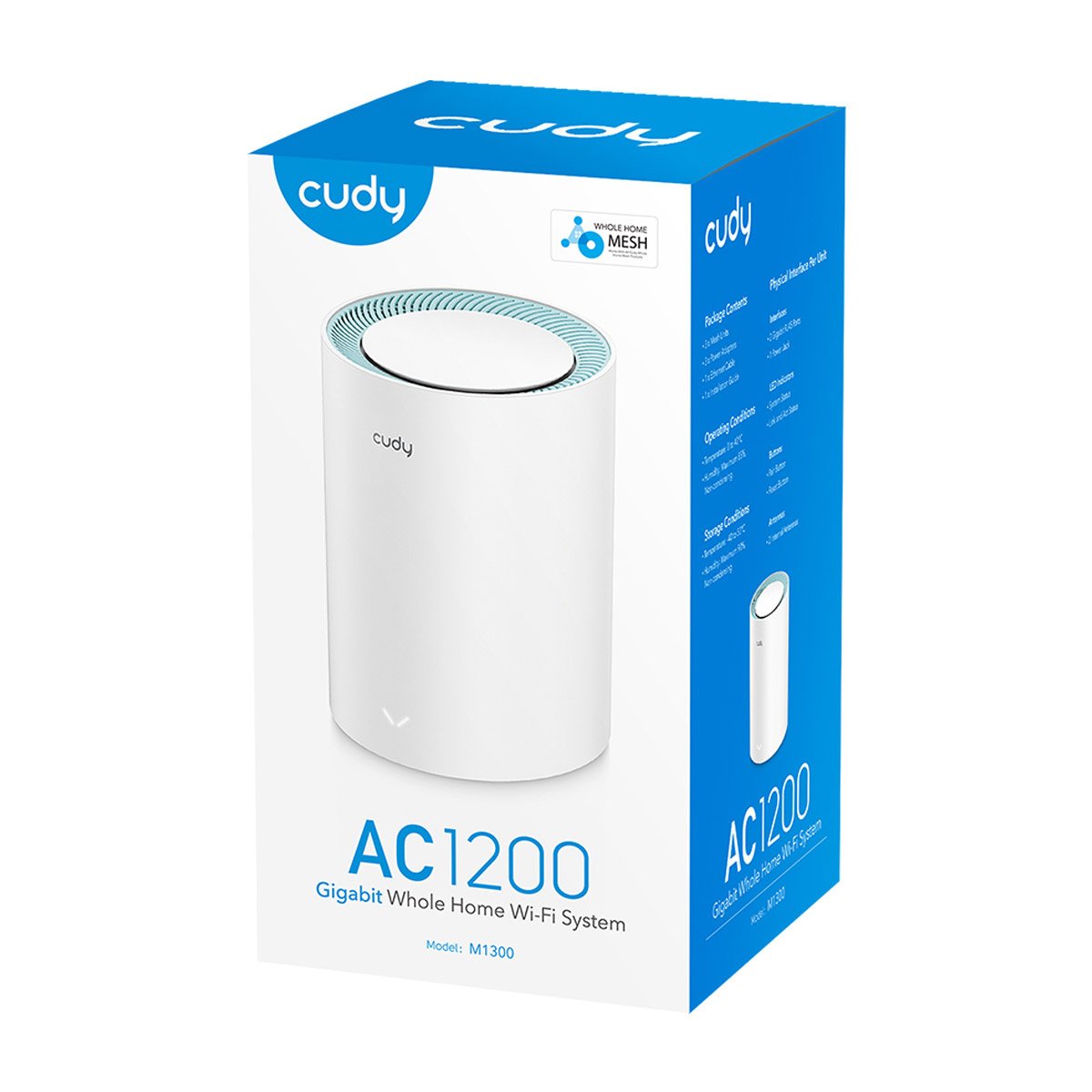 Router Cudy M1300 AC1200 Dual-Band WiFi 5 Mesh Gigabit (Pack 1) - Image 4
