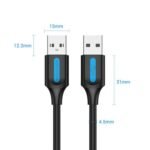 Cabo USB 2.0 Vention COJBC/ USB Macho - USB Macho/ 50cm/Preto - Image 2