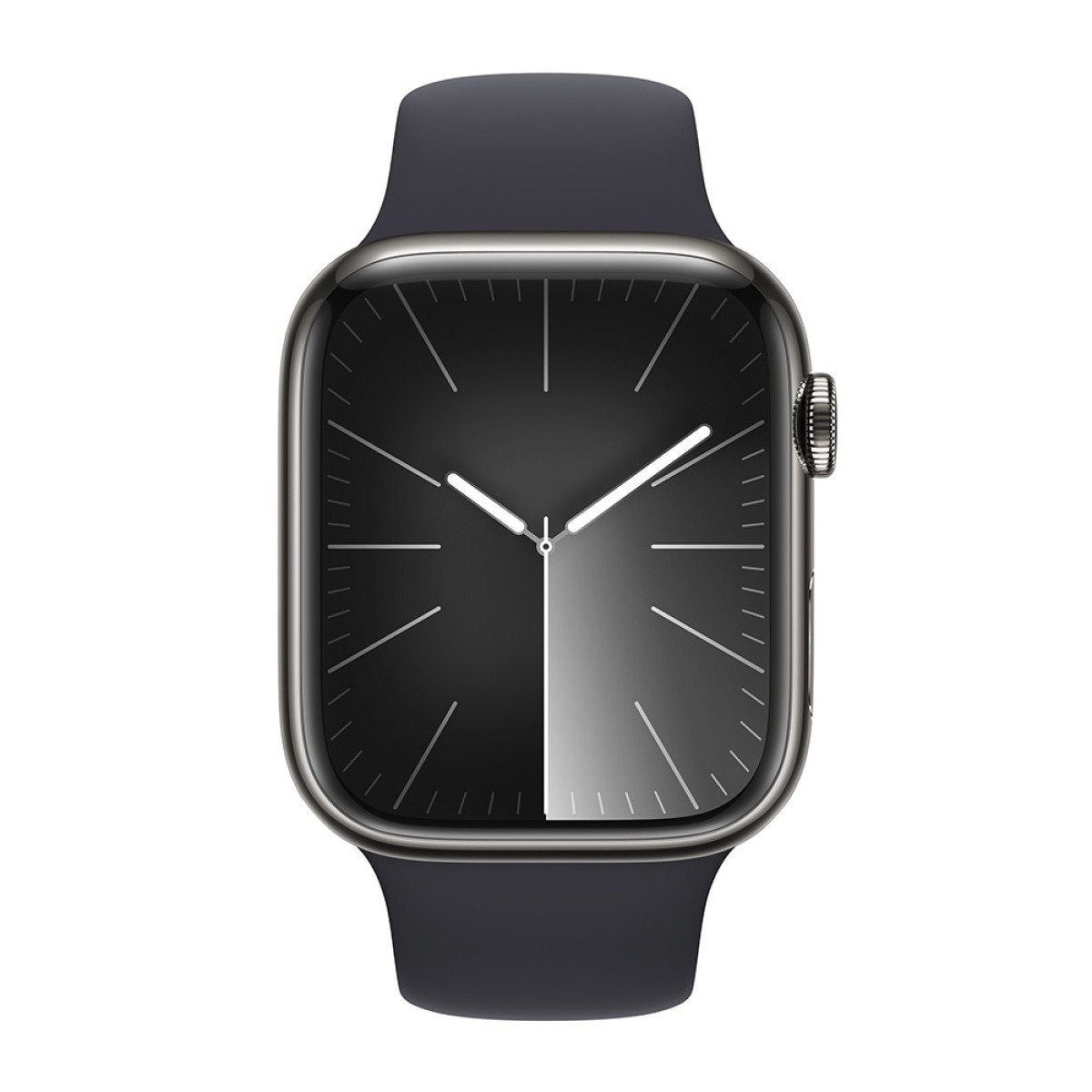 Apple Watch Series 9 GPS + Cellular 45mm Aço Inoxidável Grafite c/ Bracelete Desportiva Meia-Noite-S/M - Image 1