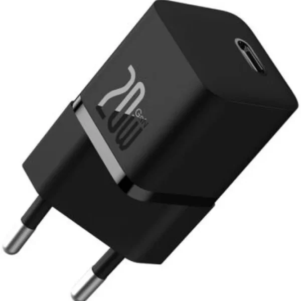 CARREGADOR RÁPIDO COMPACTO GAN5 20W USB-C PRETO