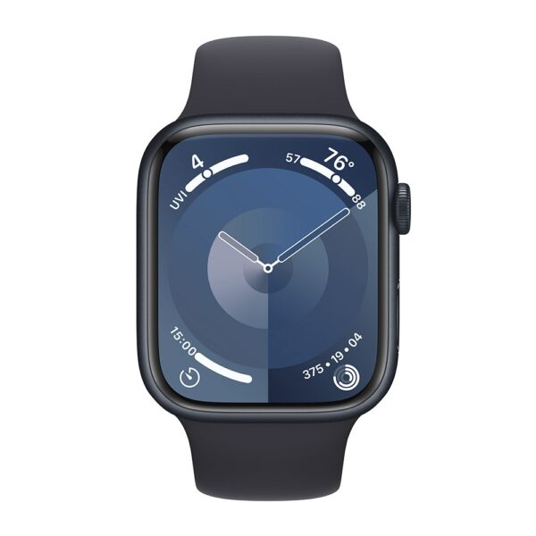 Apple Watch Series 7 GPS 45mm Alumínio Preto com Bracelete Desportiva Preta