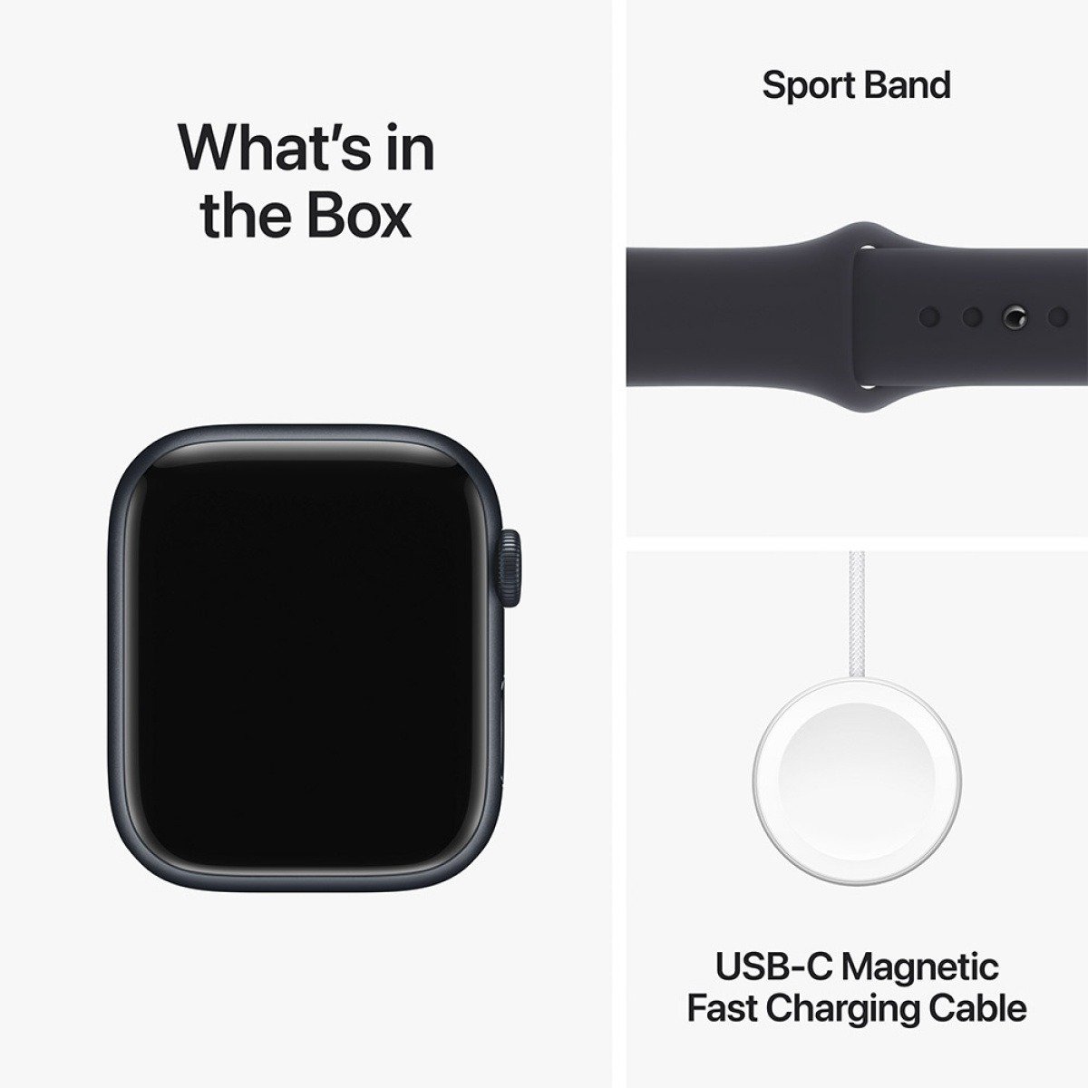 Apple Watch Series 9 GPS + Cellular 45mm Alumínio Meia-Noite c/ Bracelete Desportiva Meia-Noite - M/L - Image 2