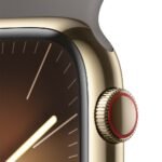 Apple Watch Series 9 GPS + Cellular 45mm Aço Inoxidável Dourado c/ Bracelete Desportiva Barro - M/L - Image 2