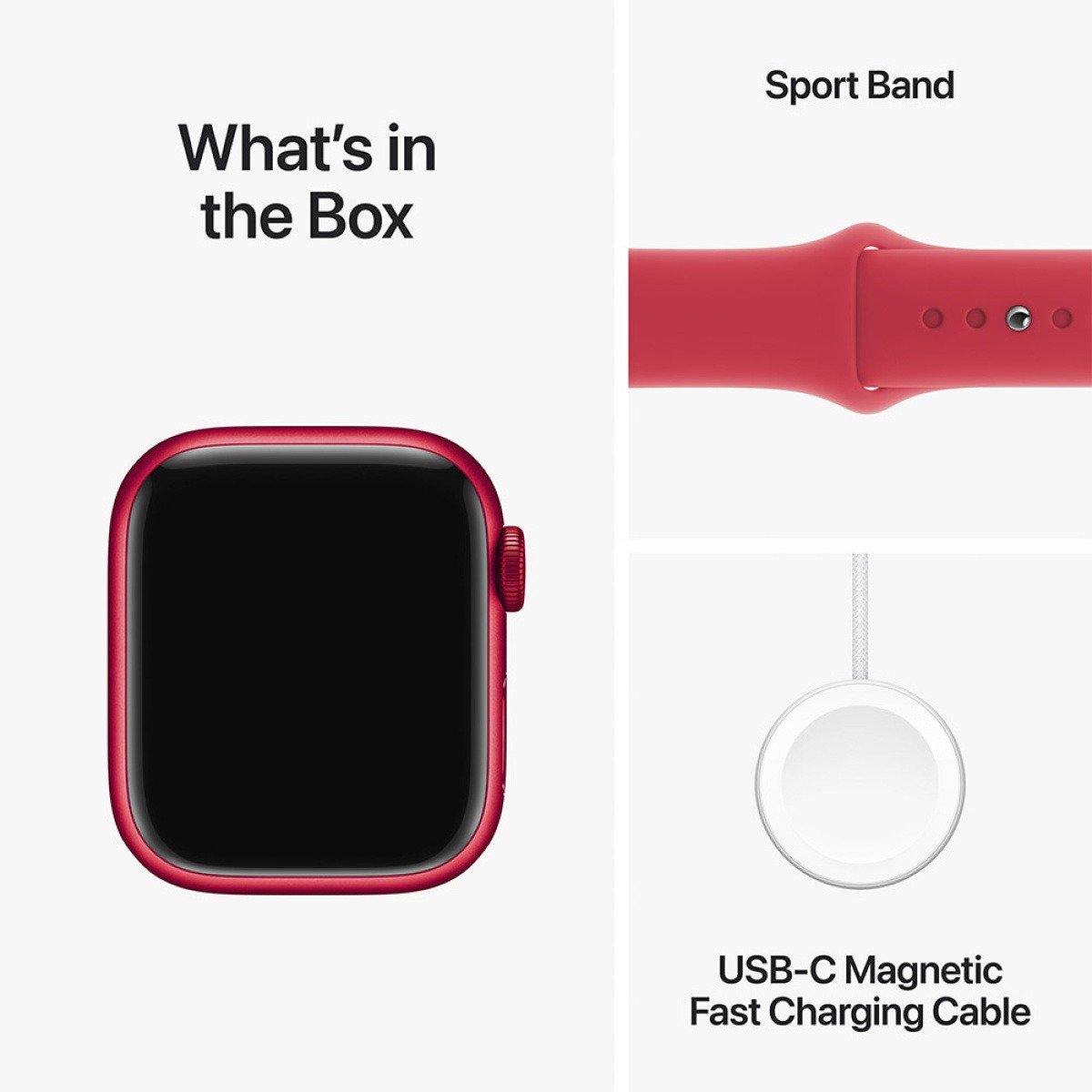 Apple Watch Series 9 GPS + Cellular 41mm Alumínio RED c/ Bracelete Desportiva RED - S/M - Image 3