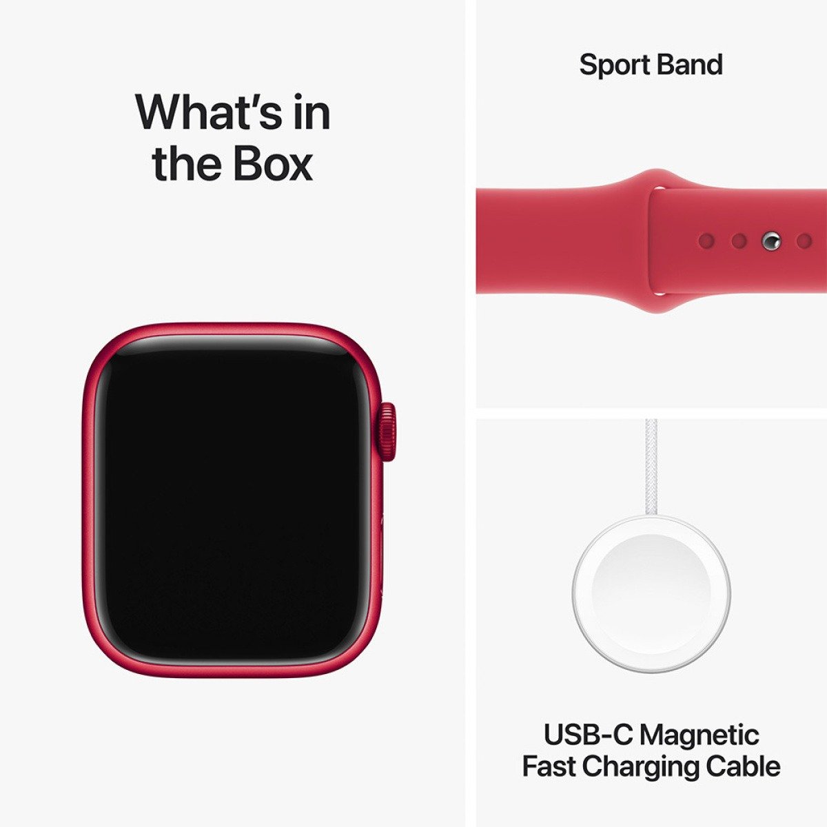 Apple Watch Series 9 GPS + Cellular 45mm Alumínio RED c/ Bracelete Desportiva RED - S/M - Image 3