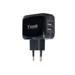 Carregador Tooq 2x USB 5V 3.4A com Controlo AI - Preto