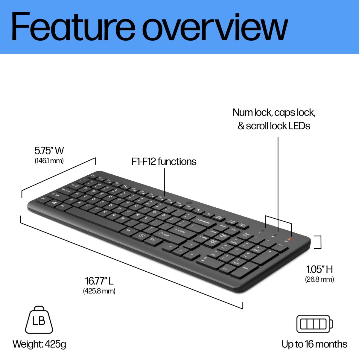 HP 220 Wireless Keyboard Havelock 4
