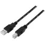 Cabo de impressora Aisens USB-A 2.0 a USB-B Macho/Macho 1m Negro