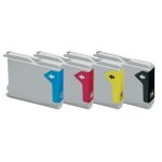 Conjunto 4 Tinteiros Compatíveis Brother LC970 / LC1000